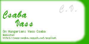 csaba vass business card